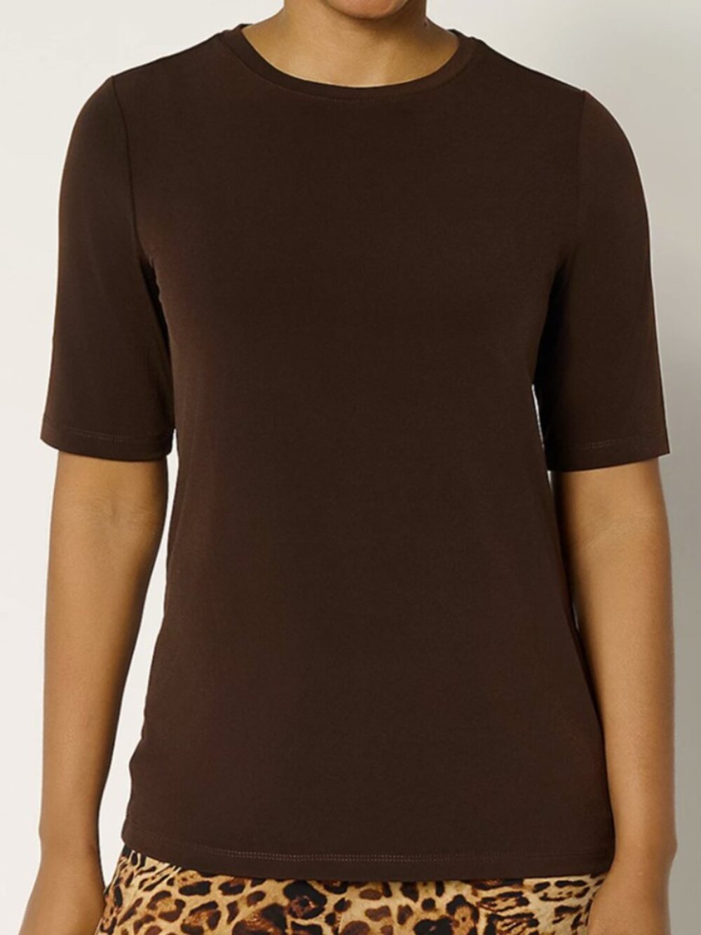 Susan Graver Liquid Knit Solid Top 16524